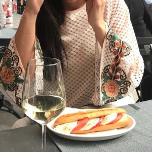 Floral Lace Bell Sleeve Top